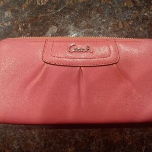 Coach Pink Leather Women's Clutch